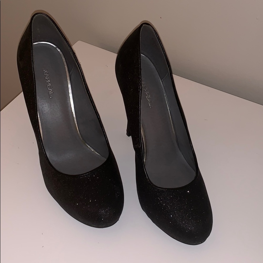 Black heels with sparkle